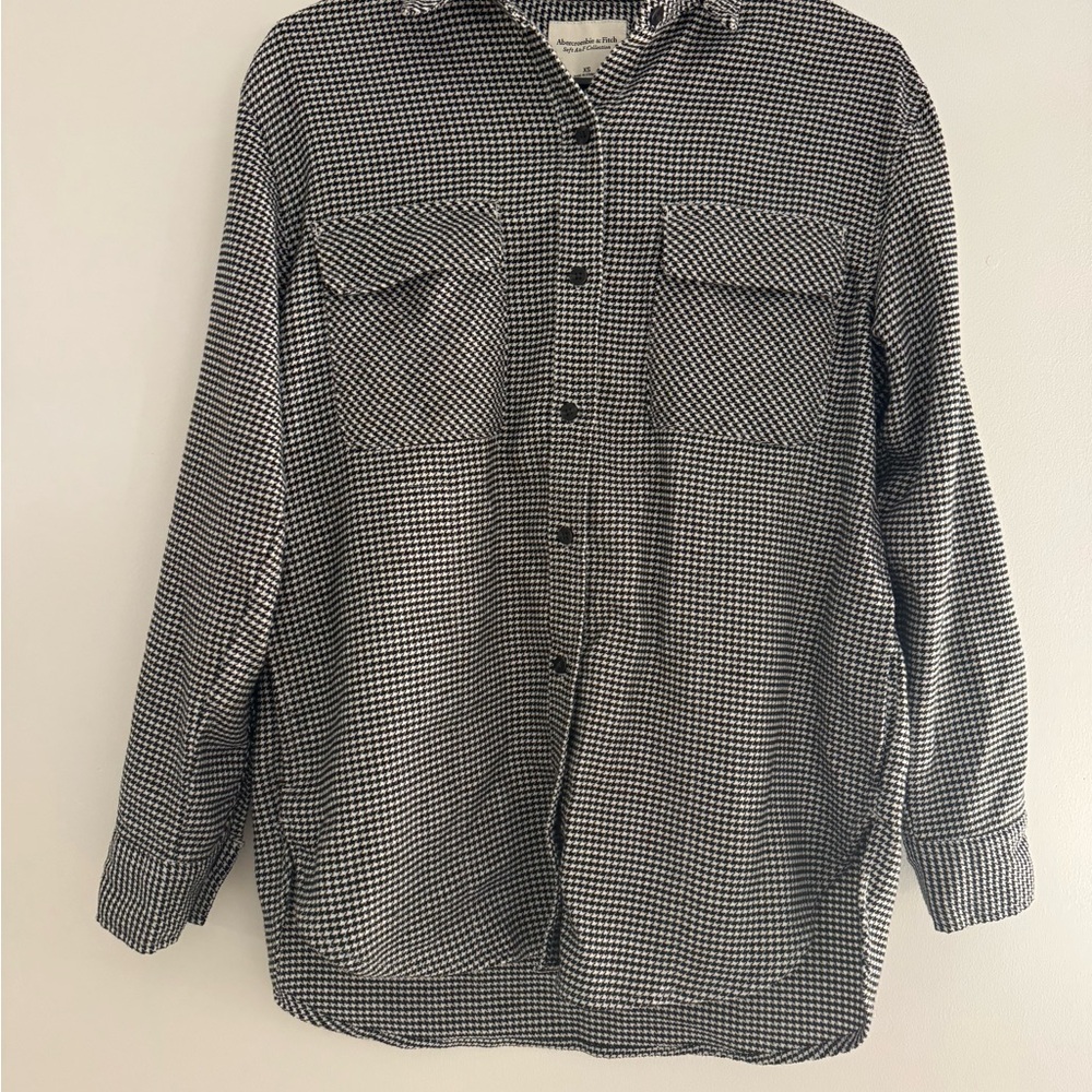 Abercrombie & Fitch Houndstooth Oversized Shirt